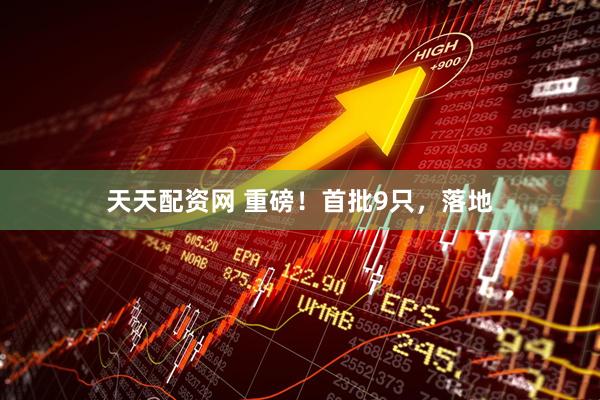 天天配资网 重磅！首批9只，落地